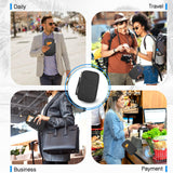 Passport Holder Family RFID Travel Document Organizer for Women Waterproof Passport Wallet Men Portable Case for Cards, Boarding Pass, ID, Money, Tickets with Zipper