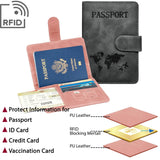 Passport Holder for Travel Essentials, 2 Pack Rfid Passport Cover for Women Men