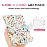 Passport Holder for Travel Essentials, RFID Blocking Leather Cover Wallet with Magnetic Closure, Aesthetic & Cute Passport Book Case for Women and Men - Wildflower