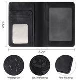 Passport Holder for Travel Essentials,RFID Blocking Passport Cover Wallet Card Case for Women and Men (Black)