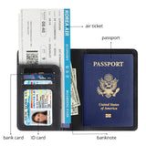 Passport Holder for Travel Essentials,RFID Blocking Passport Cover Wallet Card Case for Women and Men (Black)