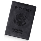Passport Holder for Travel Essentials,RFID Blocking Passport Cover Wallet Card Case for Women and Men (Black)
