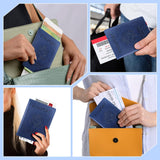 Passport Holder for Travel Men Women - Passport Cover, Passport Wallet Case Travel Essentials Travel Must Haves Accessories Blocking Leather Card Slot Protector for Stocking Stuffers Gifts, Navy Blue