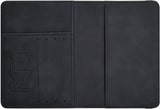 Passport Holder, Passport Cover with Credit Card Slot and Boarding Pass Slot Combo, Passport Wallet Case Book Travel Must Have, RFID Blocking Leather Travel Accessories, Black