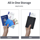 Passport Holder, Passport Cover with Credit Card Slot and Boarding Pass Slot Combo, Passport Wallet Case Book Travel Must Have, RFID Blocking Leather Travel Accessories, Black