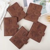 Passport Holder Wallet Cover Personalized Letter A - Z Travel Wallet RFID Blocking Passport Cover Wallet Case for Travel Passport Book Holders for Women and Men, Brown - J