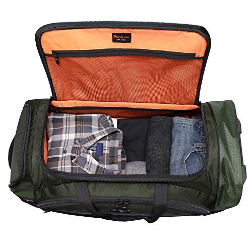 Pathfinder Gear 22 Inch Rolling Drop Bottom Duffel, Olive, One Size