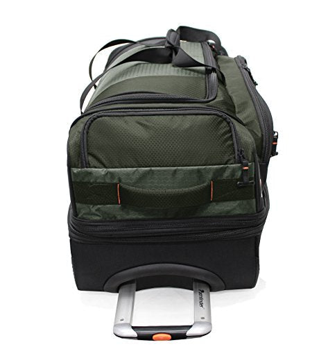 Pathfinder Gear 36 Inch Rolling Drop Bottom Duffel, Olive, One Size