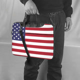 Patriotic flag of USA Speck Laptop Bag, Durable Laptop Sleeve Case with Shoulder Straps & Handle 14 inch
