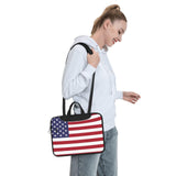Patriotic flag of USA Speck Laptop Bag, Durable Laptop Sleeve Case with Shoulder Straps & Handle 14 inch