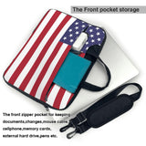 Patriotic flag of USA Speck Laptop Bag, Durable Laptop Sleeve Case with Shoulder Straps & Handle 15.6 inch