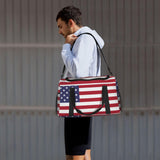 Patriotic flag of USA Speck Travel Duffle Bag, Lightweight Hospital Bag for Women, Large Sport Gym Bag for Men