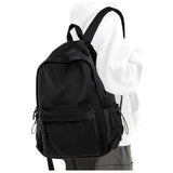 PAUBACK Black School Backpack for Girls Women Waterproof High School Book Bag Cute Backpack for Men Teens Boys, Lightweight Simple Middle School Back Pack Daypack
