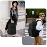 Paude Black Backpack,School Backpack for Teens Adults Laptop Bookbag for High School College Students Back Pack for Work