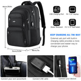Paude Laptop Backpack,School Backpack Large Bookbag with USB for High School College Students Office Business,Waterproof