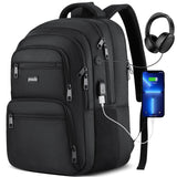 Paude Laptop Backpack,School Backpack Large Bookbag with USB for High School College Students Office Business,Waterproof