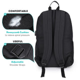 Pawsky Skateboard Anime Luminous School Backpack with USB Charging Port, Anti Theft Lock, Sling Bag & Pencil Case for Teen Boys and Girls, College Bookbag Lightweight Laptop Bag, Black