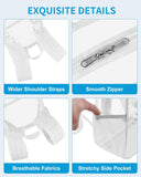 Paxiland Clear Backpack Stadium Approved, Size 12x9x4 Small Clear Bag for Stadium Events with Front Pocket, See Through Backpack for Sport Events Concert, White