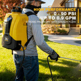 Paxwrenx 4 - Gallon Battery Powered Backpack Sprayer, Compatible with DeWalt 20V MAX, 0 - 90 PSI Adjustable, 100+ Gal Per Charge, Cordless Garden Sprayer for Lawn Care, Tool Only (Battery Not Included)