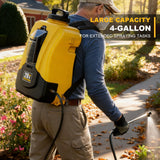 Paxwrenx 4 - Gallon Battery Powered Backpack Sprayer, Compatible with DeWalt 20V MAX, 0 - 90 PSI Adjustable, 100+ Gal Per Charge, Cordless Garden Sprayer for Lawn Care, Tool Only (Battery Not Included)
