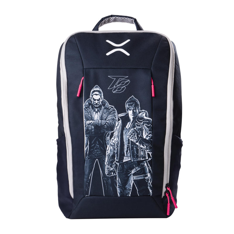 PDP Gaming Victrix Tournament Elite Gaming Backpack By PDP - Fits Gaming Accessories/Fight Sticks/Laptops/Tablets/Headphones, Headset strap, 7 Compartments, Ergonomic Breathable Mesh (Tekken 8)