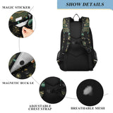 PDZRMY Backpack Christmas Tree Bell Gold for Men Women Travel Laptop Daypack Shoulder Bag Book Bag Cool Funny Cute Backpack with Reflective Strip 12.9 ×17.7 In