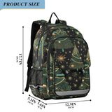 PDZRMY Backpack Christmas Tree Bell Gold for Men Women Travel Laptop Daypack Shoulder Bag Book Bag Cool Funny Cute Backpack with Reflective Strip 12.9 ×17.7 In