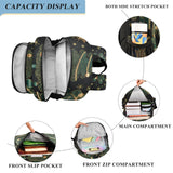 PDZRMY Backpack Christmas Tree Bell Gold for Men Women Travel Laptop Daypack Shoulder Bag Book Bag Cool Funny Cute Backpack with Reflective Strip 12.9 ×17.7 In