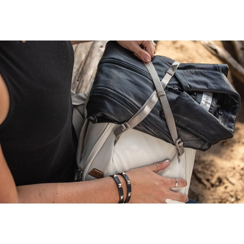 Peak Design Everyday Backpack Zip 15L, Bone, 270 - Degree Zip, Dual Side Pockets, FlexFold Dividers, Fits 15" Laptop, For Camera Carry, Daily Commutes or Travel, Versatile Backpack for Men and Women