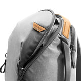 Peak Design Everyday Backpack Zip 20L, Ash, 270 - Degree Zip, Dual Side Pockets, FlexFold Dividers, Fits 15" Laptop, For Camera Carry, Daily Commutes or Travel, Versatile Backpack for Men and Women