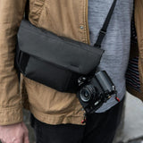 Peak Design Field Pouch V2, Black, 2 - in - 1 Organizer and Sling Bag, Adjustable Shoulder Strap and Integrated Belt Loops, Weatherproof Nylon Canvas, Organizer Pouch or Carry Bag for Men and Women