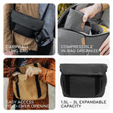 Peak Design Field Pouch V2, Kelp, 2 - in - 1 Organizer and Sling Bag, Adjustable Shoulder Strap and Integrated Belt Loops, Weatherproof Nylon Canvas, Organizer Pouch or Carry Bag for Men and Women