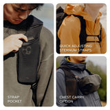 Peak Design Outdoor Backpack 18L, Eclipse, Compact & Lightweight Frameless Daypack, 270 - Degree Rear Zip, Ideal for Day Hikes, Hydration, Camera Carry & Commuting, Versatile Backpack for Men and Women