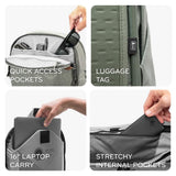 Peak Design Travel Backpack 45L, Black, Expandable 35 - 45L Design, Rear and Top Access, Weatherproof Shell, Laptop Sleeve, Ideal for Travel or Everyday Carry, Versatile Backpack for Men and Women