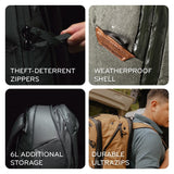 Peak Design Travel Backpack 45L, Black, Expandable 35 - 45L Design, Rear and Top Access, Weatherproof Shell, Laptop Sleeve, Ideal for Travel or Everyday Carry, Versatile Backpack for Men and Women