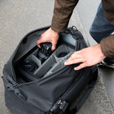 Peak Design Travel Duffel 50L, Black, Extra - Wide Single Zip Access, Weatherproof Shell, 4 External Pockets, Fits Packing Cubes & Camera Cubes, Ideal for Weekend Trips, Versatile Duffel Bag for Travel
