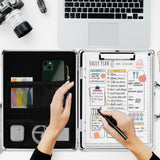 Pechor Clipboard with Storage Combination Lock Briefcase Clipboards Heavy Duty Box Metal Aluminum with Handle, Storage Clipboard Maximum Security, External & Built - in Clip Boards (Upgrade)