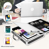 Pechor Clipboard with Storage Combination Lock Briefcase Clipboards Heavy Duty Box Metal Aluminum with Handle, Storage Clipboard Maximum Security, External & Built - in Clip Boards (Upgrade)