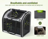 Pecute Cat Backpack with Widened Interior Space, Upgraded Dog Backpack Carrier with Various Ways to Carry, Pet Backpack with Breathable Mesh, Pet Travel Carrier with Soft Padded, Reinforced Support
