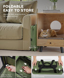 Pecute Cat Carrier Stable, Pet Carrier with Hidden Anxiety Relief Partition & Stable Steel Frame, Safe Cat Carrier for Car Travel, Soft - Sided Dog/Cat Carrier Bag for Pets Up to 11lbs, Green