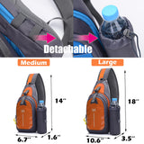 Peicees Chest Crossbody Sling Backpack Bag Travel Bike Gym Daypack for Women Men