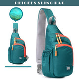 Peicees Medium Sling Backpack Waterproof Unisex Shoulder Bag Chest Crossbody Daypack