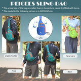 Peicees Medium Sling Backpack Waterproof Unisex Shoulder Bag Chest Crossbody Daypack