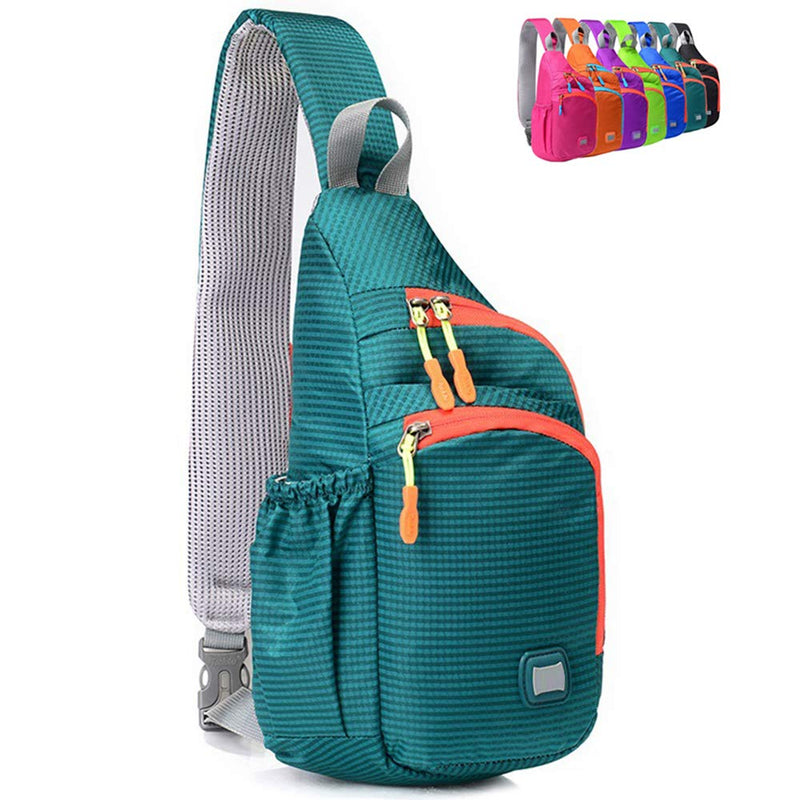 Peicees Medium Sling Backpack Waterproof Unisex Shoulder Bag Chest Crossbody Daypack