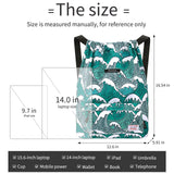 Peicees Waterproof Drawstring Sport Bag Lightweight Sackpack Backpack for Men and Women (Sea Wave)