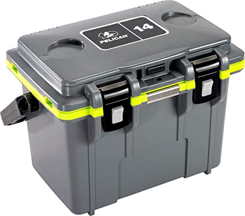 Pelican 14 Quart Personal Lunch Box Cooler (Dark Gray/Green) | Backpacks4Less