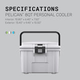 Pelican 8 Quart Personal Lunch Box Cooler (Dark Gray/Green)