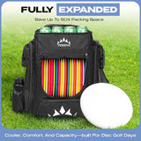 PERSEVA Lightweight Frisbee Disc Golf Bag with Cooler for Large Storage – Disc Golf Carry Bag with Comfortable Strap, Extra Padding & Multiple Pockets for Water Bottles, 18 Frisbee Disk, 12 Cans