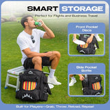 PERSEVA Lightweight Frisbee Disc Golf Bag with Cooler for Large Storage – Disc Golf Carry Bag with Comfortable Strap, Extra Padding & Multiple Pockets for Water Bottles, 18 Frisbee Disk, 12 Cans