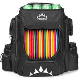 PERSEVA Lightweight Frisbee Disc Golf Bag with Cooler for Large Storage – Disc Golf Carry Bag with Comfortable Strap, Extra Padding & Multiple Pockets for Water Bottles, 18 Frisbee Disk, 12 Cans